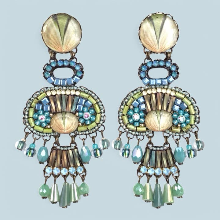 Handmade crystal earrings Senda collection for wholesale by melizijewelry