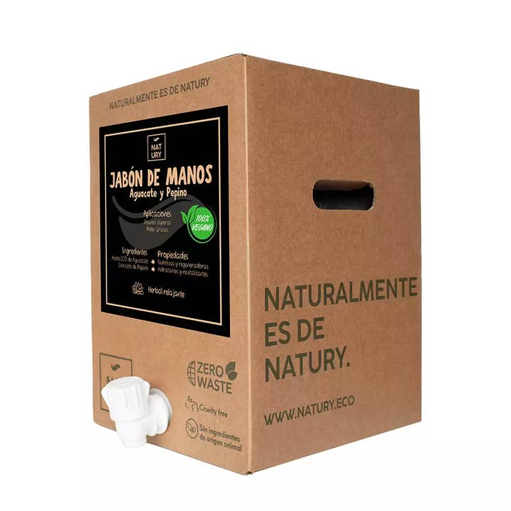 Natury Natural Avocado og agurkolie Håndsæbe 15L for engroshandel hos Natury Greencare