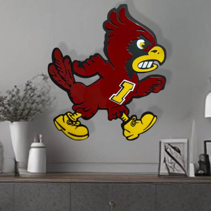 Logo vintage des Cyclones de l'Iowa State '78-'83 pour la vente par Premier Metal Art