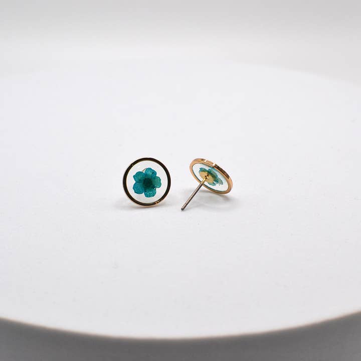 StarryNYC – Brincos de pino por atacado – Brincos Prensado Epóxi Redondos de Coudelaria4