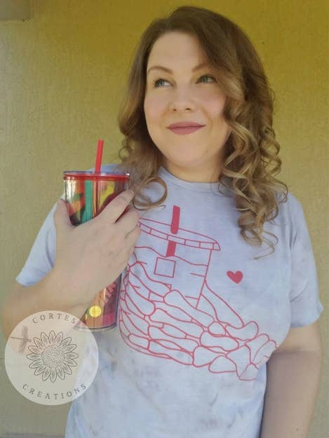 Coffee Skeleton Hand Dyed Shirt for wholesale by The Caffeinated Mama Co