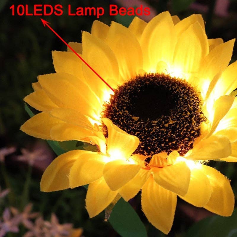OutdoorSolarOutlet - Wholesale Outdoor/lawn light - Solar Sunflower Lights (4 Pack)3