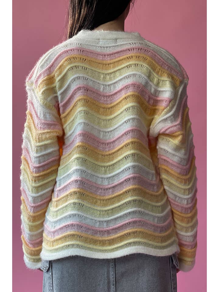 Dessin Studio – wholesale Stickad topp - Dam – Pastell Rainbow Tröja
