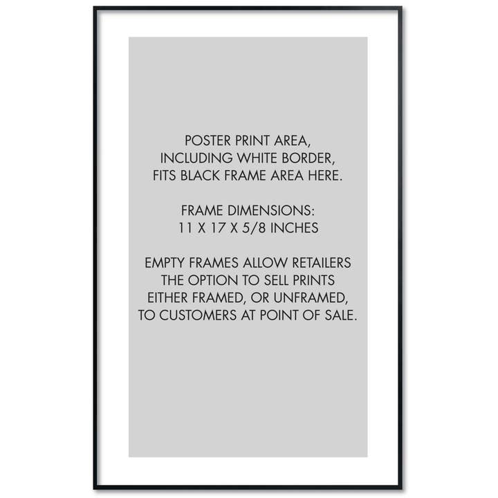 Cornice per esposizione 11x17 per la vendita all'ingrosso da parte di Travel Posters by M&W Design Co.