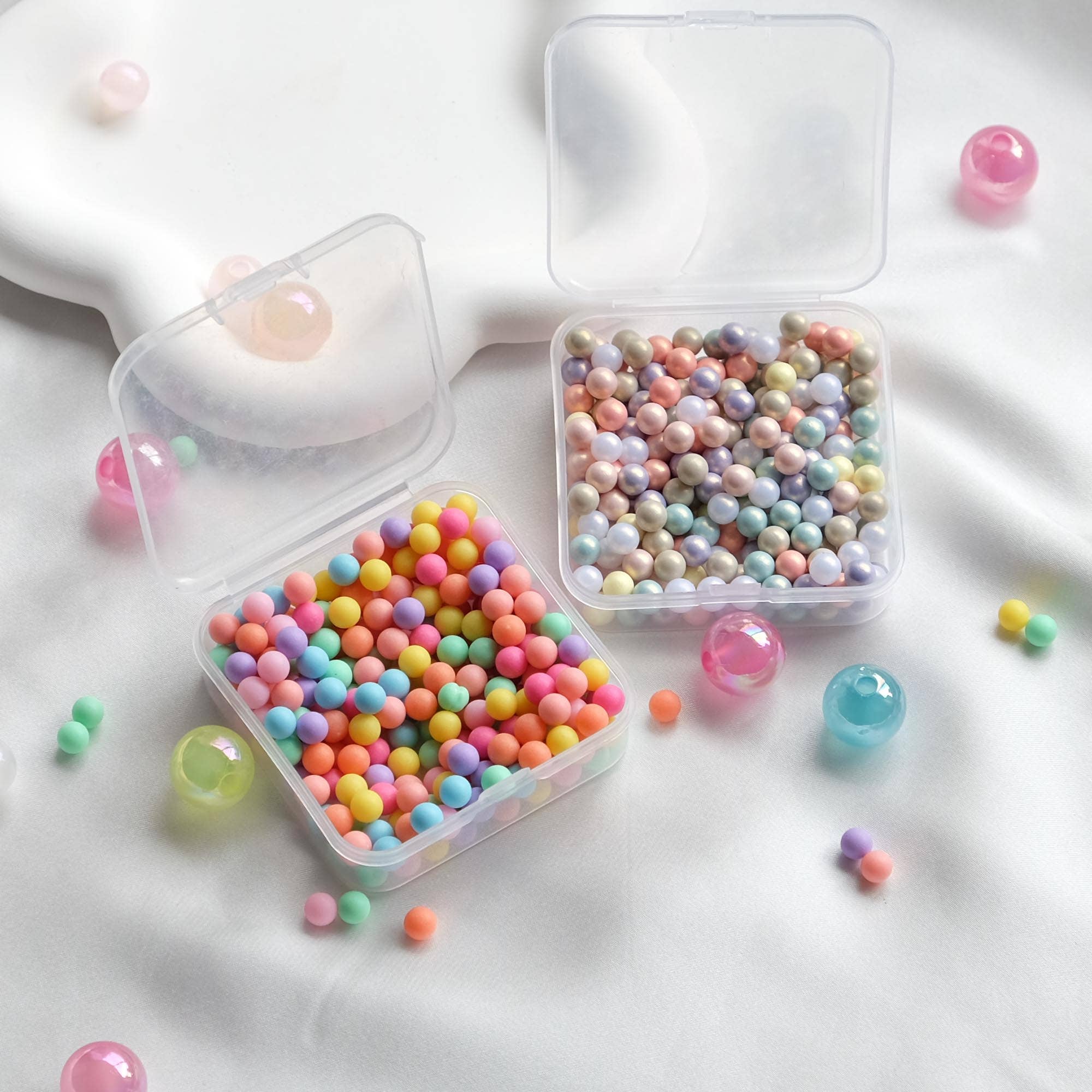 Moon Bunny – wholesale Craft supplies – Colourful Round Beads (no holes)2