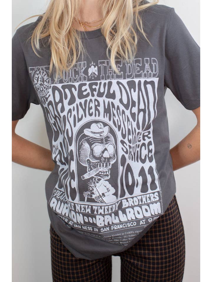 People Of Leisure - Wholesale Screen Printed T-Shirt - Women's - Grateful Dead Messenger Tee