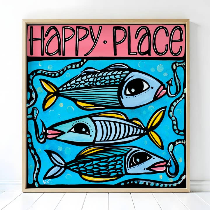 Fish Art Print: Artwork for Kids Room or Beach House Decor for wholesale by Atelier Vero Wholesale
