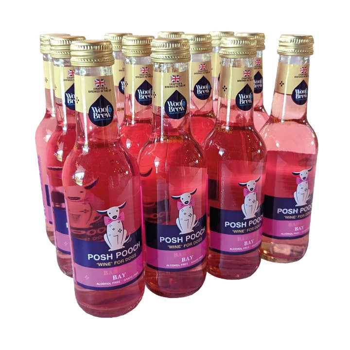 Woof&Brew New Posh Pooch Rose Dog 'Wine' Gift orTreat for wholesale by WOOF&BREW LTD