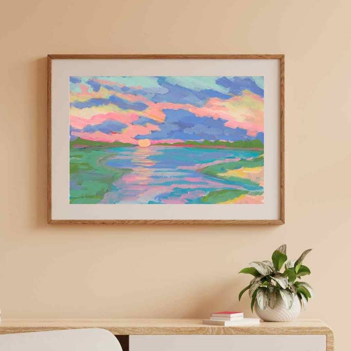 Gyllene timmen / Oinramad utskrift för wholesale av Elizabeth Sheats Art & Design