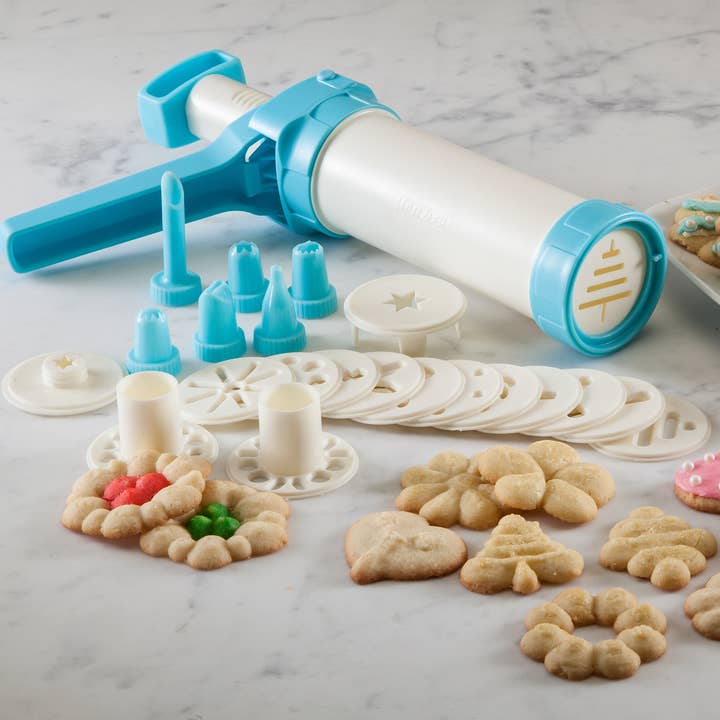 Gourmac - Wholesale Cookie Cutter - Easy Action Cookie Press & Food Decorator, 23-piece set1