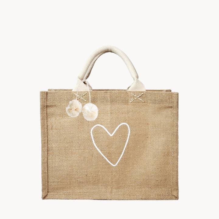 KORISSA - Wholesale Gift bag - Handmade Burlap Jute • Canvas Tote • Gift Bag - Love3