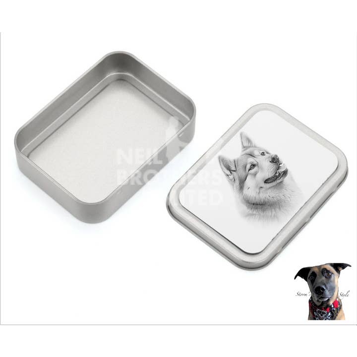 Storms Style - Wholesale Pet Treat Jar - Dog - Black and Grey Small Dog Metal Treat Tin - lots of breeds46