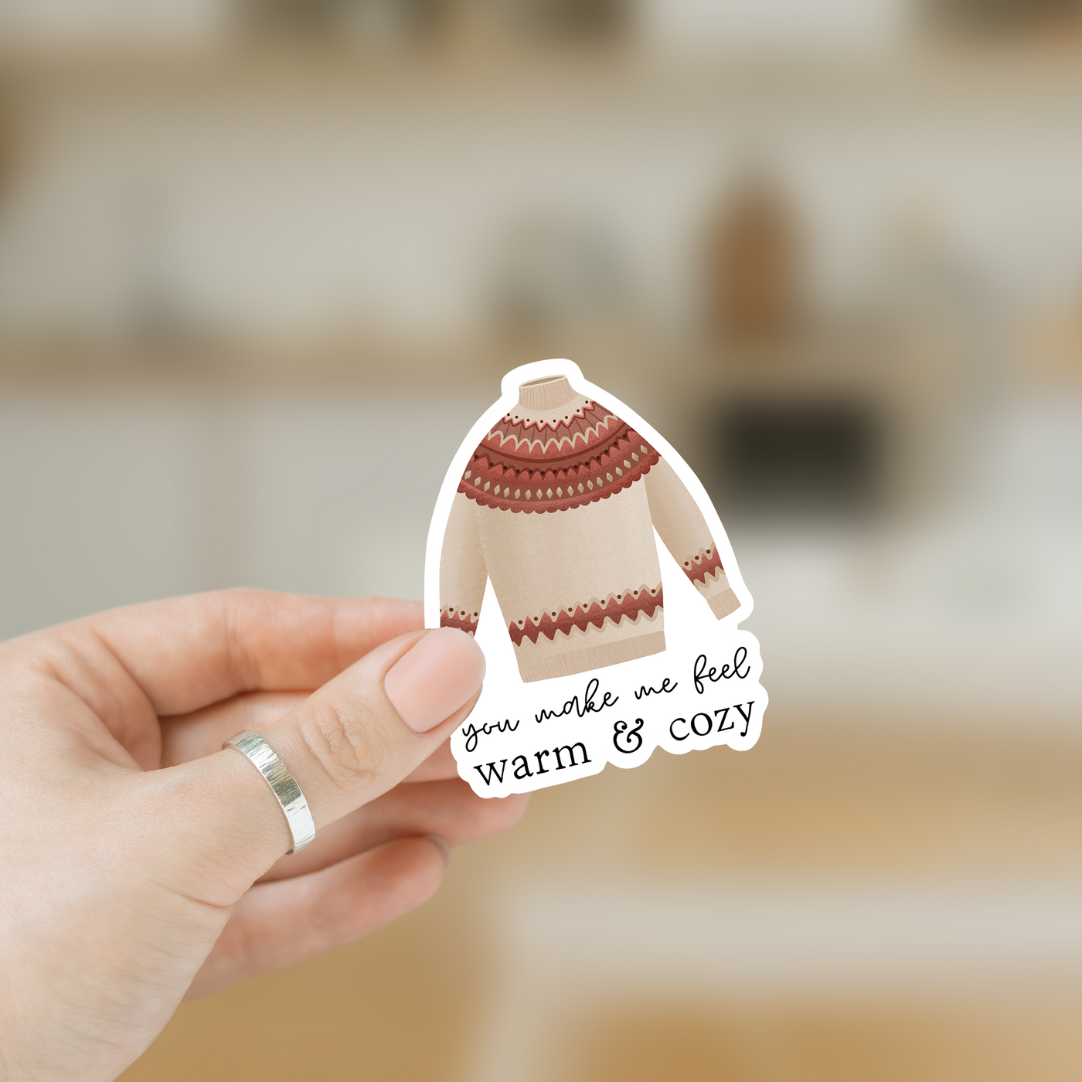 Tilda&Theo - Wholesale Sticker - Warm & Cozy sticker sweater - vinyl sticker sweater4