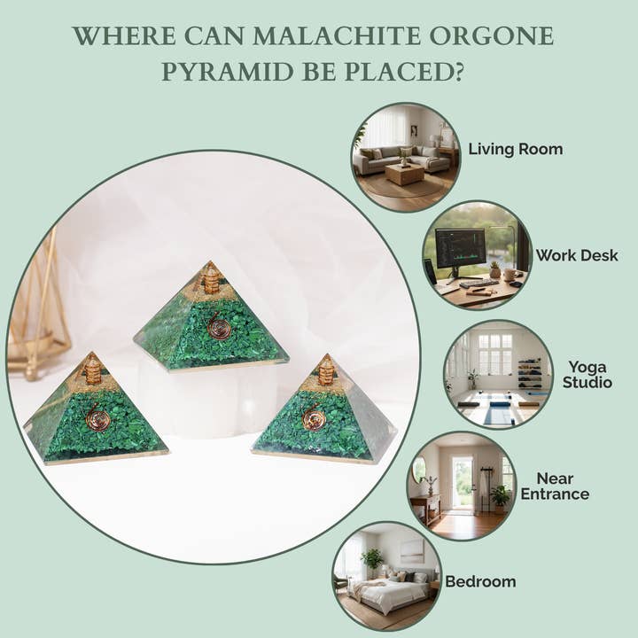 Soothing Crystals – wholesale Spiritual stone/crystal – Orgone Pyramid |Synthetic Malachite | Crystal Energy Pyramid13