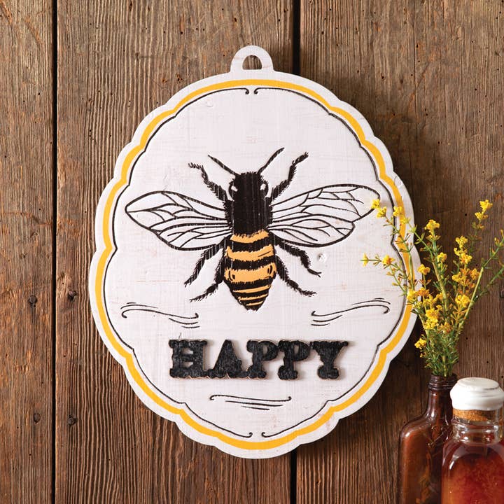 Bee Happy Wall Plaque for wholesale by CTW Home Collection