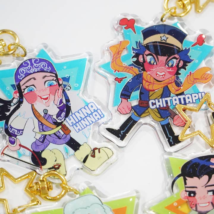 GOLDEN KAMUY : L'EXCITATION ! ! PORTE-CLÉS EN ACRYLIQUE - Anime pour la vente par KOHI & ANDIE