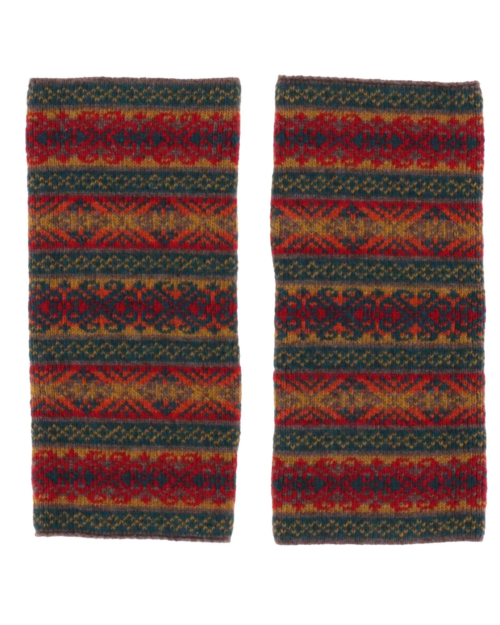 Cadenza Italy Ltd – wholesale Hand warmer – Cashmere Blend Fairisle Wrist Warmers12