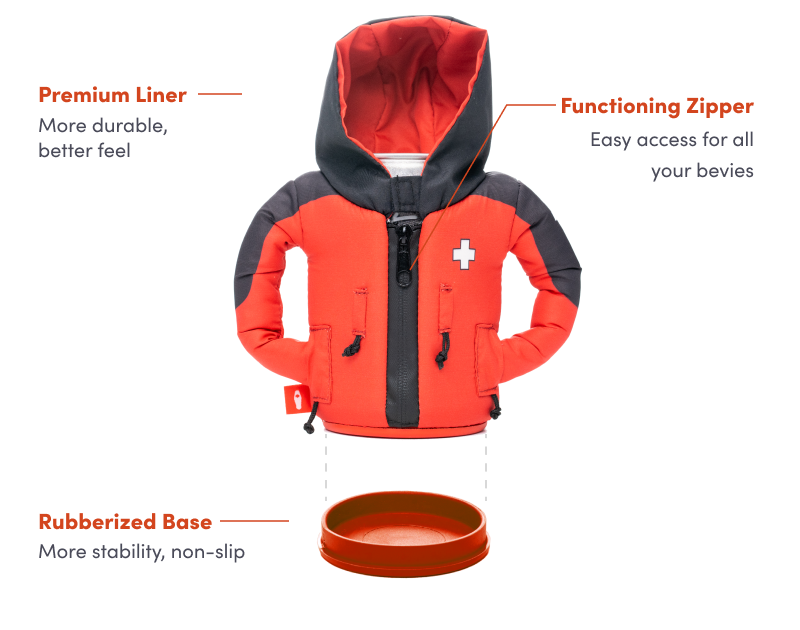 Puffin Drinkwear - Vente Housses de boisson - Manchon / Refroidisseur Isolant pour Canettes et Bouteilles - The Patroller - EMS3