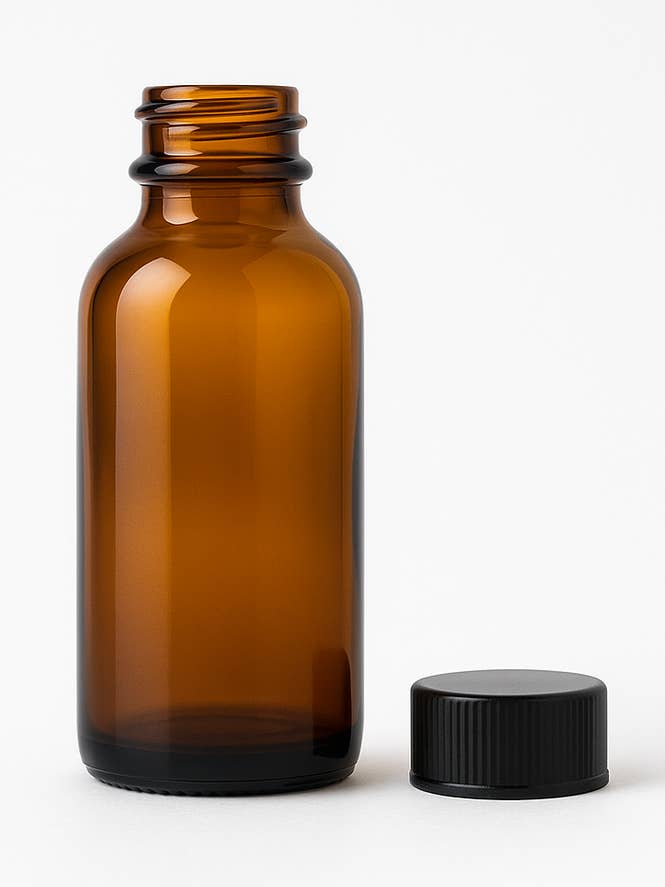 Amber Glass Bottles with Screw Caps 4 OZ for wholesale by AfroCosmetics & Culture