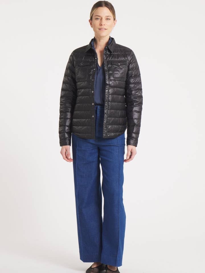 The Harrow Royale | Down Shirt | Midnight Black for wholesale by Cotes of London