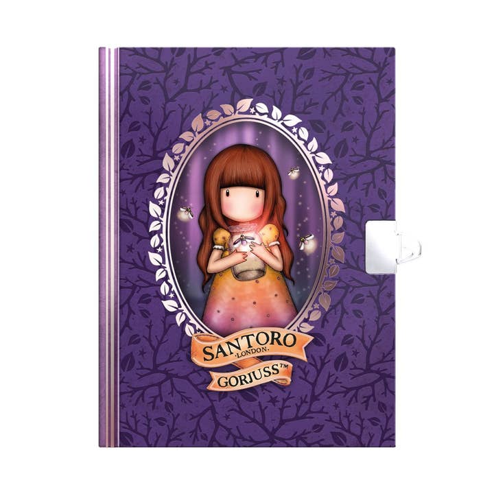 Santoro London – wholesale Notebook – Gorjuss - Lockable Notebook Gift Set - Firefly Dawn1