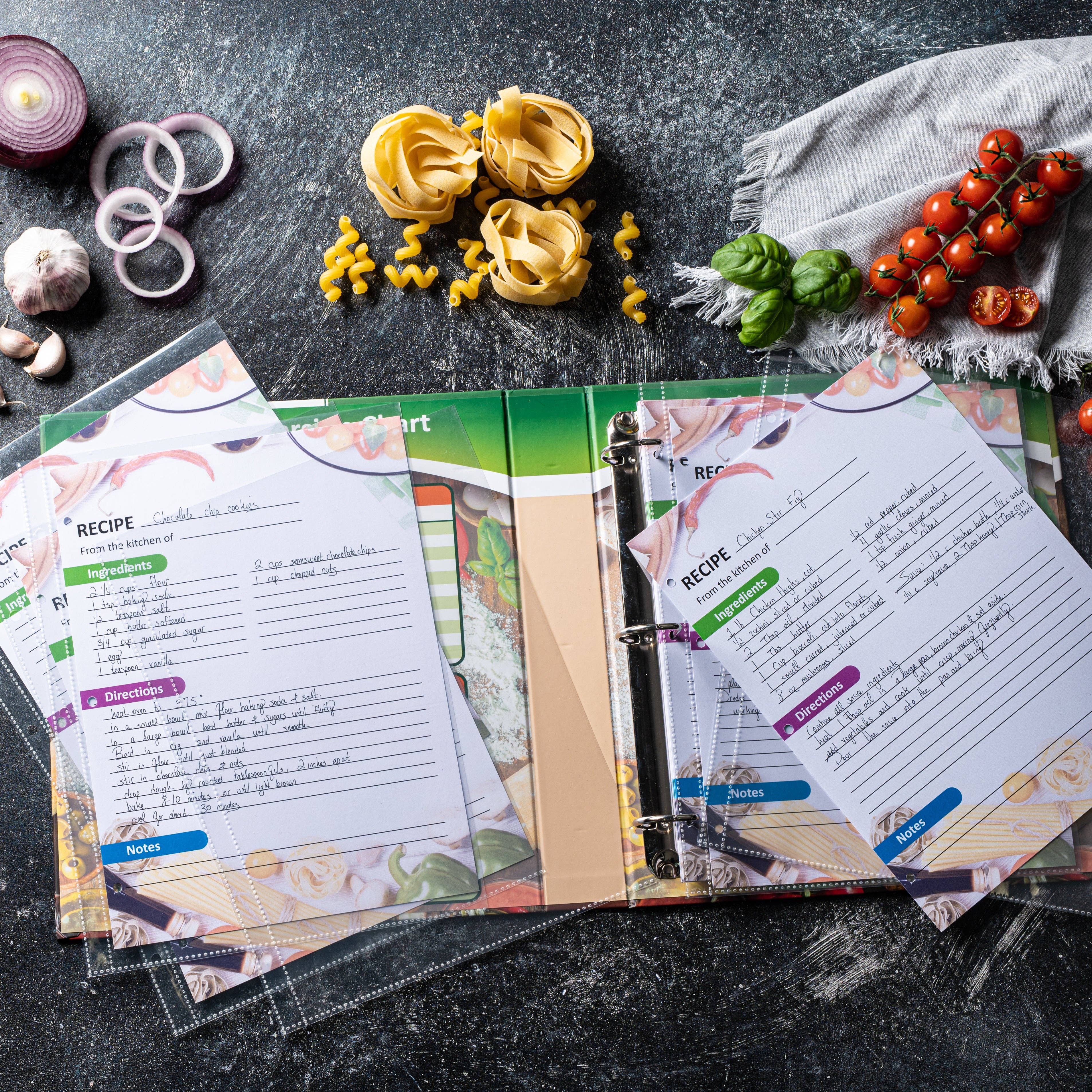 Keff Creations - Wholesale Cookbooks & Food - KEFF Recipe Book to Write in Your Own Recipes - 8.5x11 Recipe Binder Organizer with Blank Recipe Cards, Plastic Protector Sleeves, Divider &amp; Pen, DIY Cookbook Organizer for Kitchen &amp; Meal Planning4