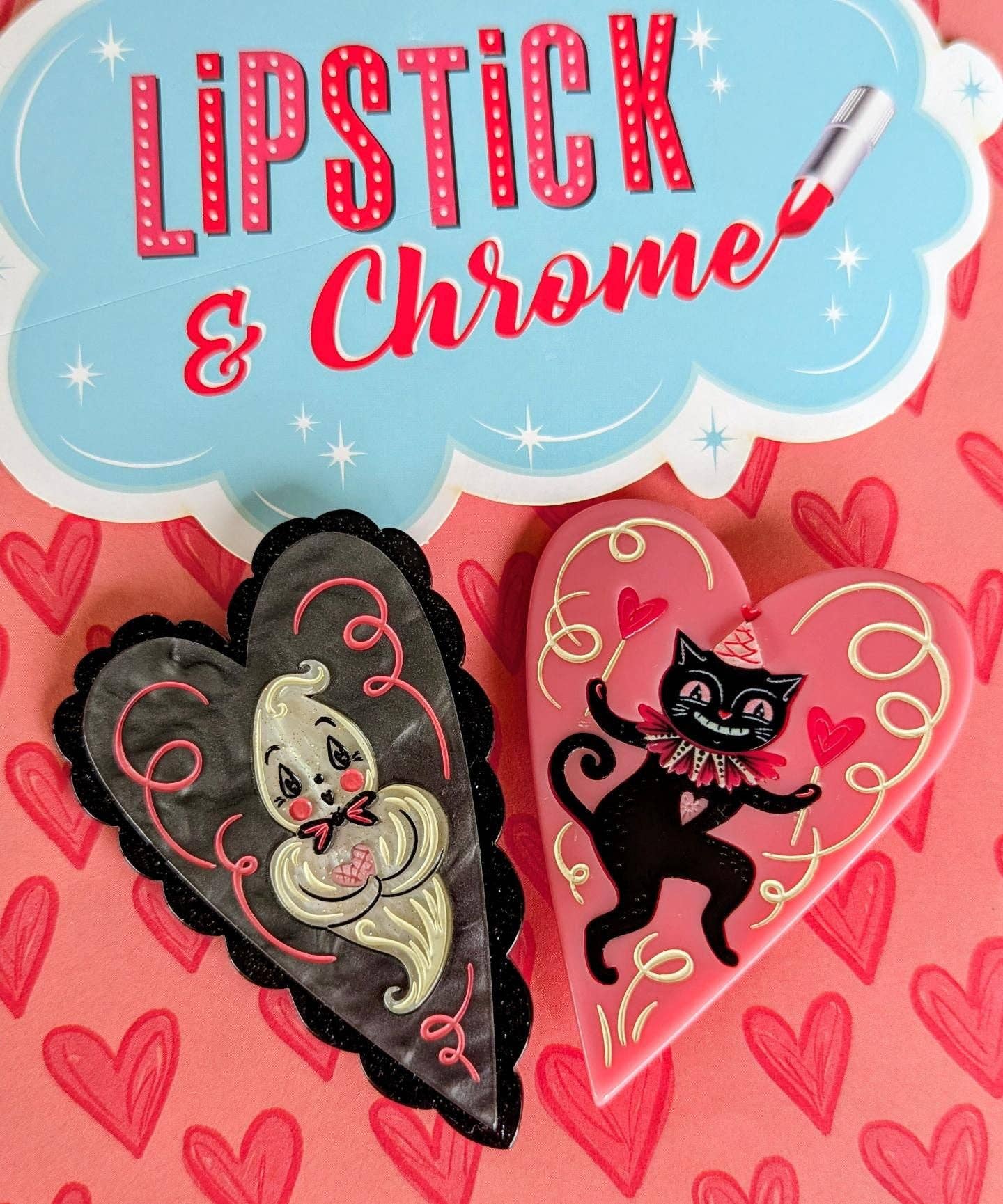 Lipstick & Chrome - Wholesale Brooch - Haunted Heart Brooch by Johanna Parker x Lipstick & Chrome3