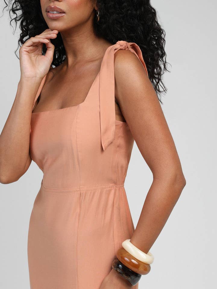 An'ge - Wholesale Dress - Women's - MANTA MIDI DRESS terracotta1