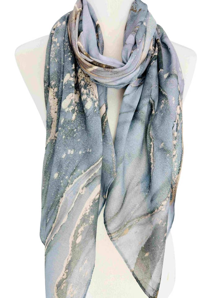 JC071162 Grey Marble Scarf for wholesale by JC Sunny Fashion