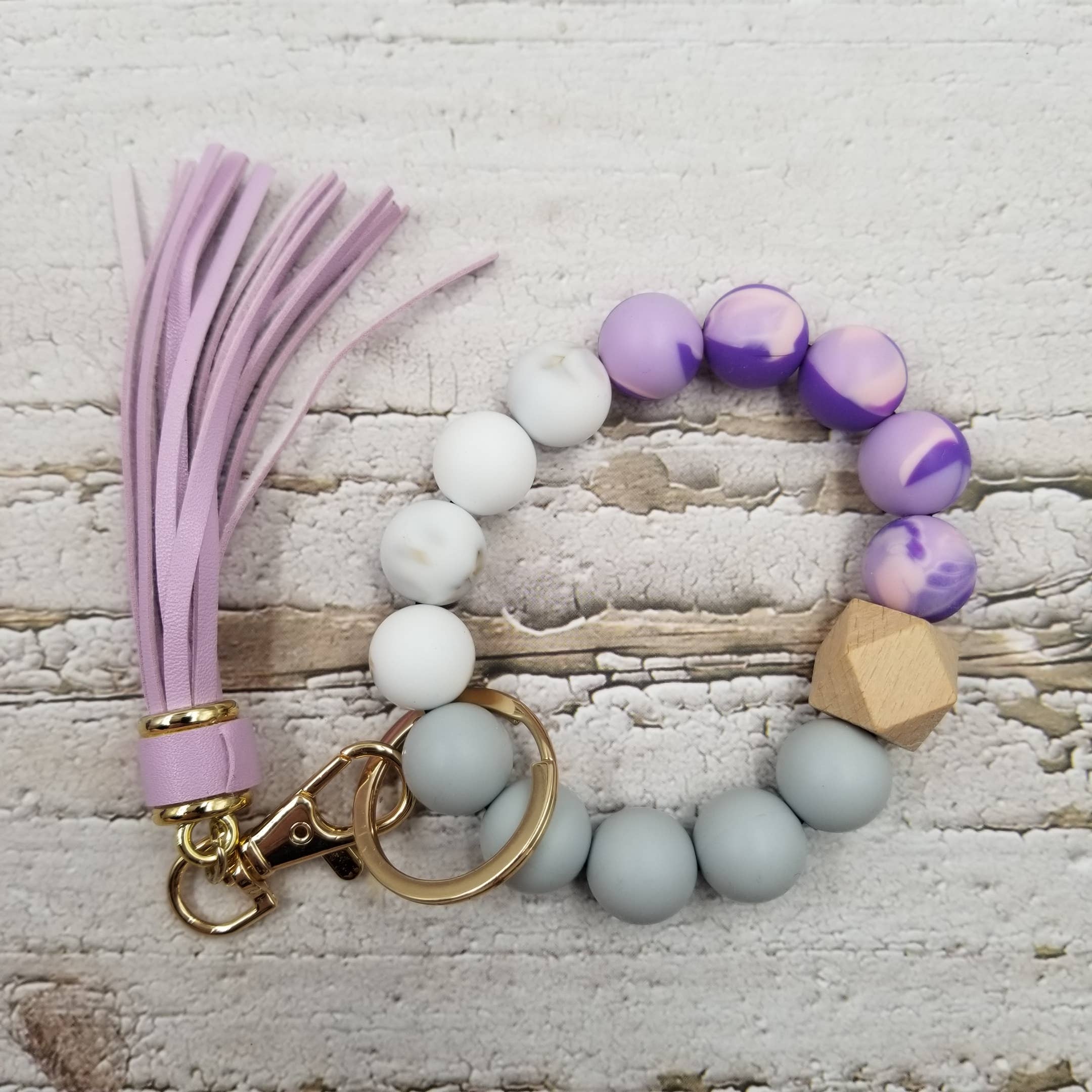 Treasure Wholesale - Wholesale Keychain - Women's - Handmade Silicone Bead Bangle Keychain5