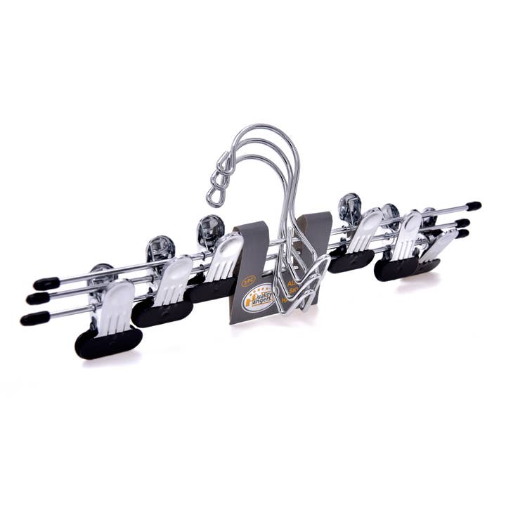 Quality Hangers - Wholesale Clothes Hangers - M054 Heavy Duty Metal Add On Hanger Wide Clips - 72 pcs