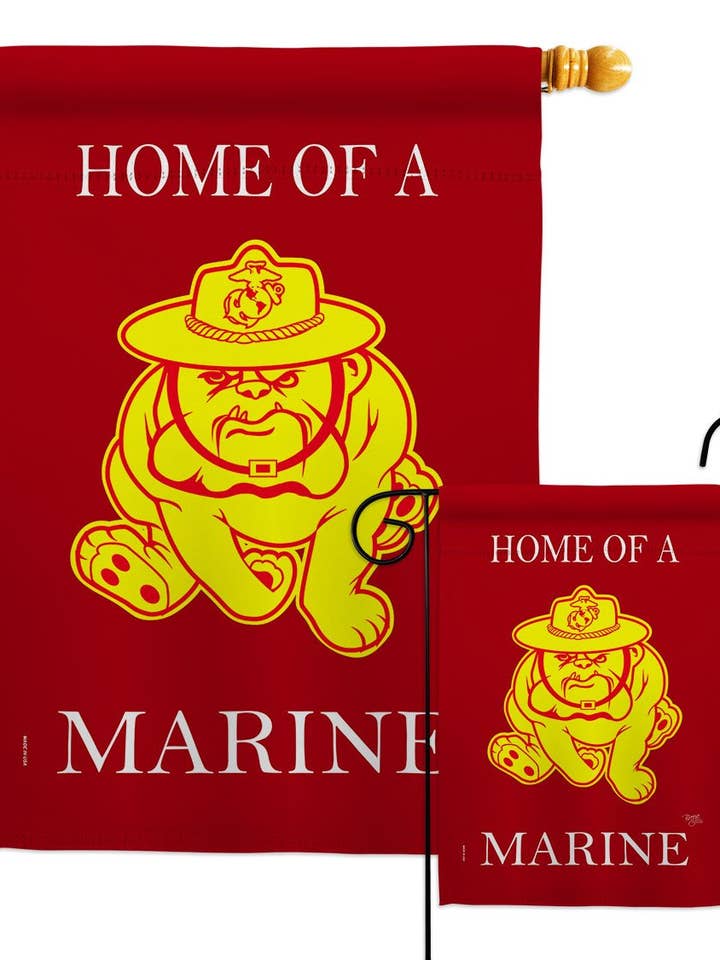 Hjem for Marine Dog Armed Styrker Military Corps Decor for engroshandel hos Two Group Flag Co