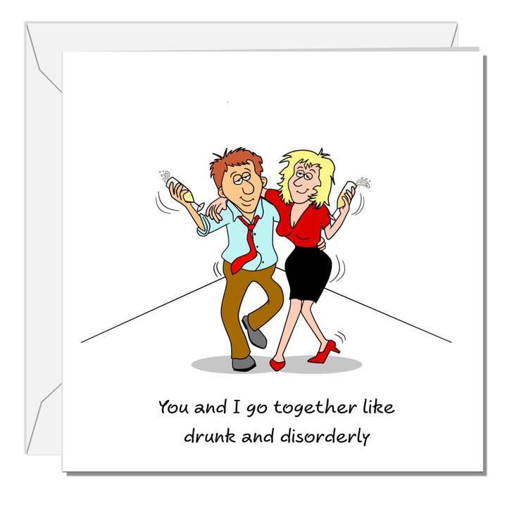 Divertente biglietto di auguri per anniversario, compleanno, San Valentino, fidanzata, fidanzata, fidanzata, divertente, Cheeky Wine Prosecco per la vendita all'ingrosso da parte di Swizzoo Cards