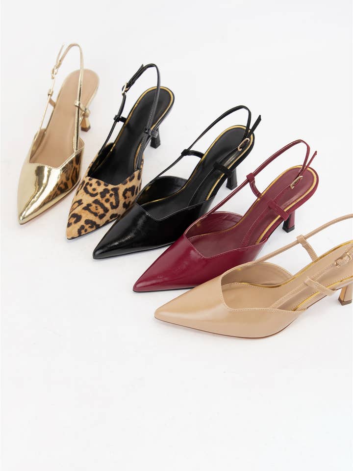 CCOCCI - Wholesale Hakschoenen - Dames - MINDY-11 PUNTIGE SLINGBACK HAKKEN MET NAALDHAK10