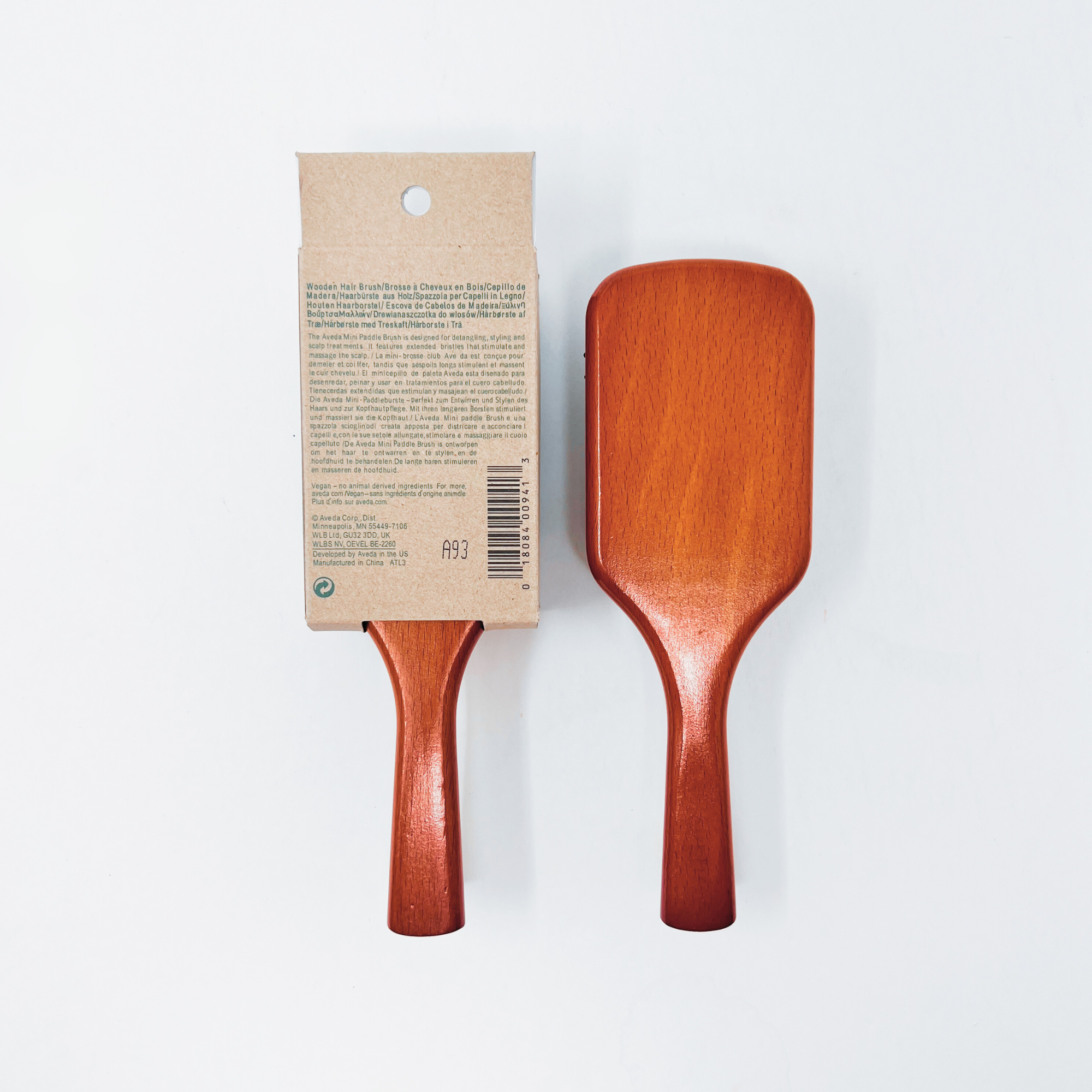 Rucci Professional - Wholesale Hair Brush/Comb Set - AB002 AVEDA Wooden Mini Paddle Brush 2 Pack2