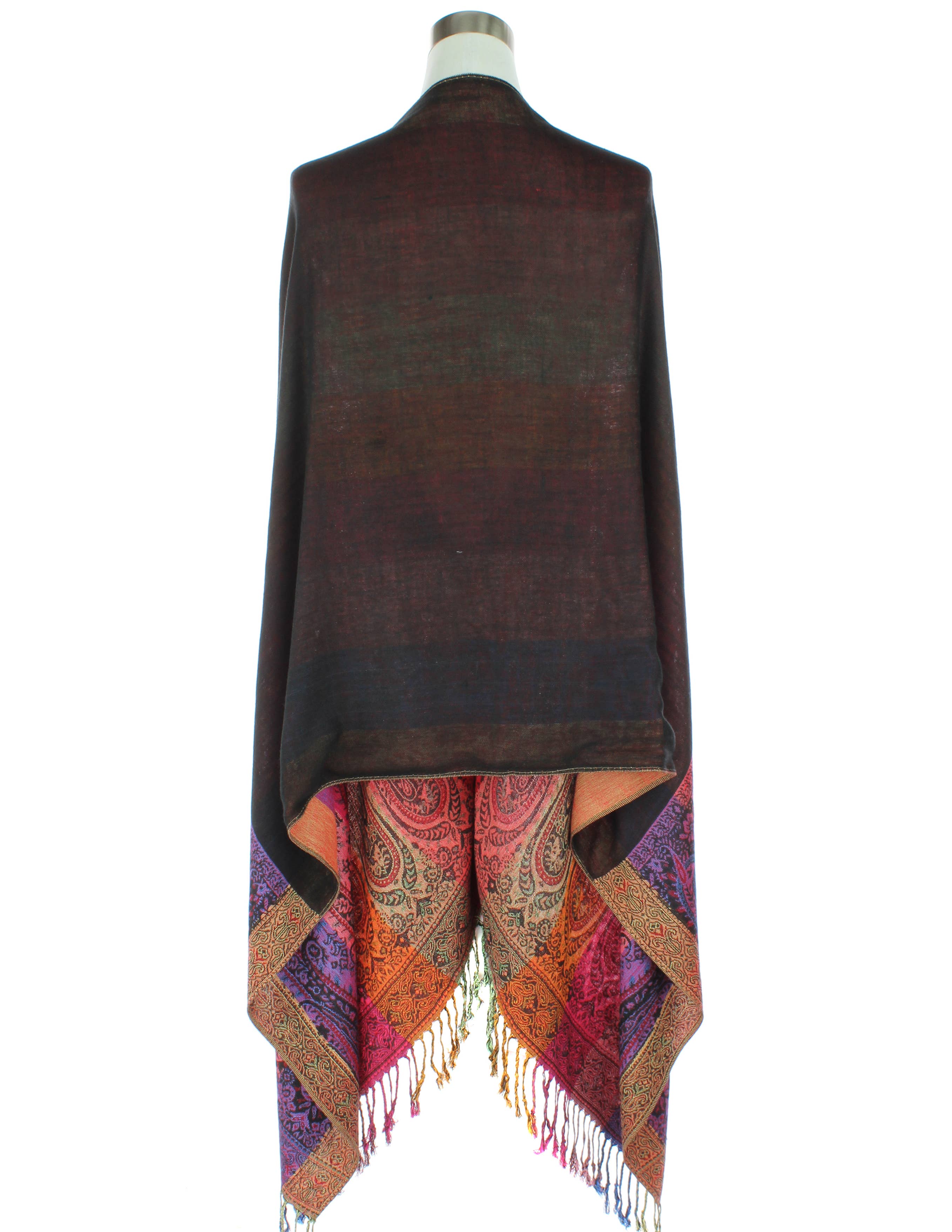 Original USA - Wholesale Scarf - Women's - Two Sides Long Paisley Pashmina15