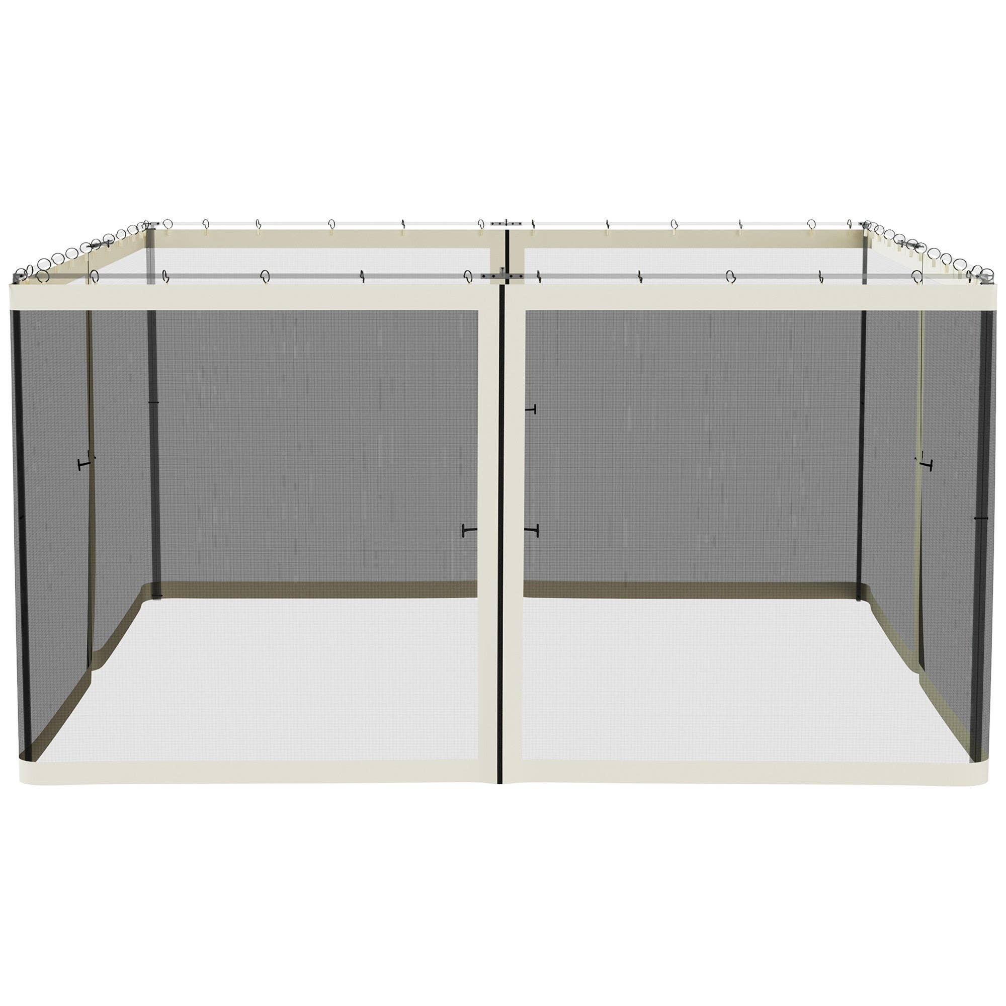 39F Inc. - Wholesale Outdoor Ornament/Decor - 13x13 FT Cream Mesh Sidewalls for Patio Gazebos6