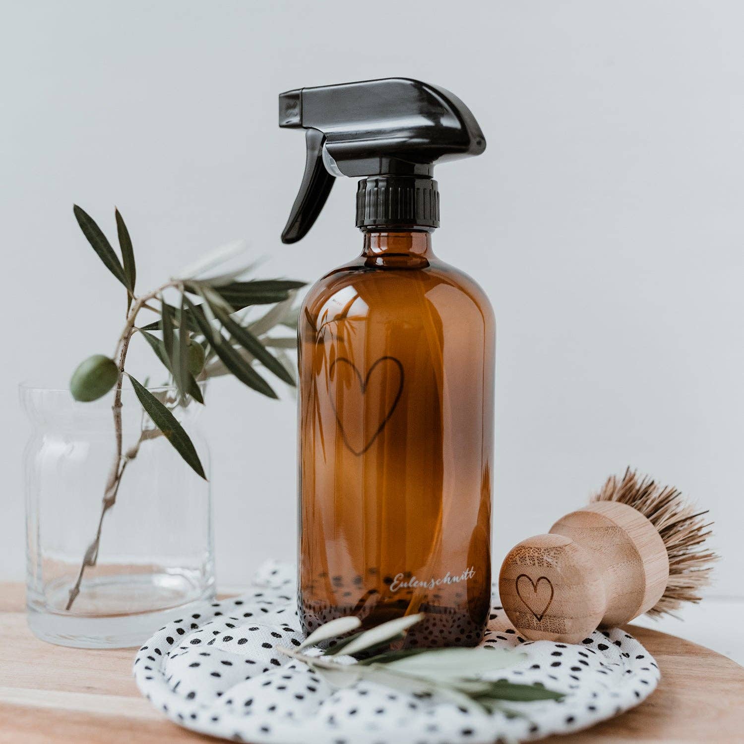 Eulenschnitt - Venta al por mayor Atomizador - Botella pulverizadora de vidrio ámbar con corazón 500 ml (paquete de 6)2