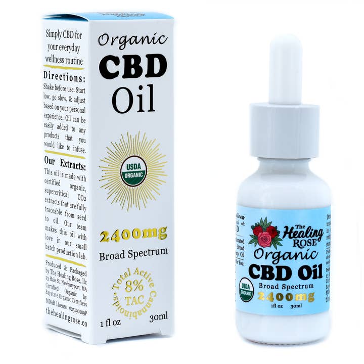 Organic Broad Spectrum CBD Oil | 2400mg for wholesale by The Healing Rose