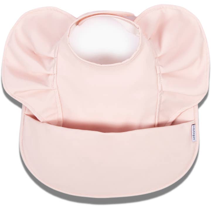 BIBTIQUE - Wholesale Bib - Baby - Peach Blush Angel Bib Girls Ruffle Waterproof Baby Bib5