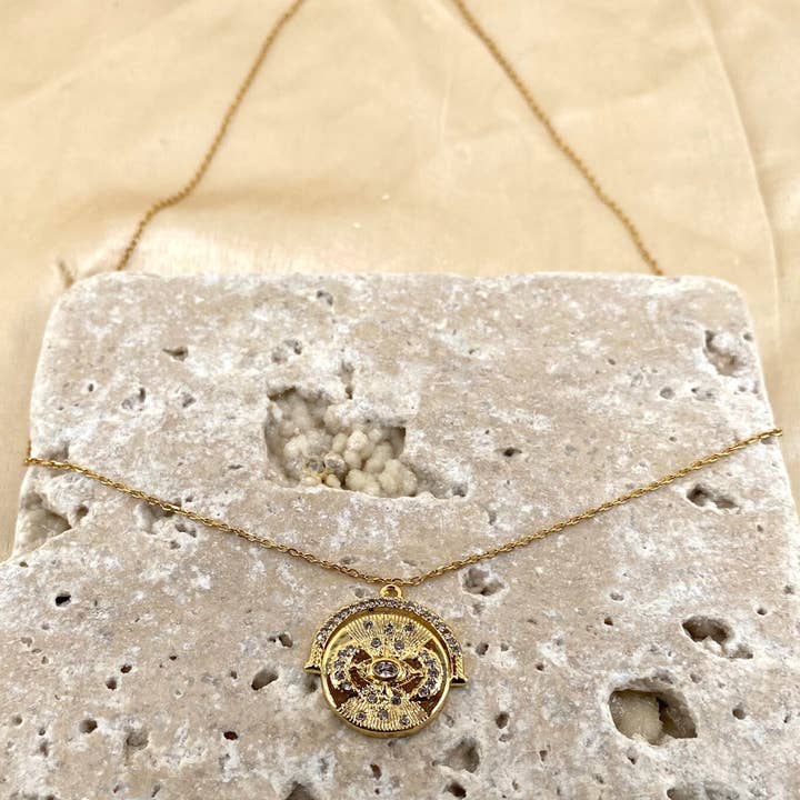 Fascinato - Wholesale Pendant/Charm Necklace - Necklace Moonlight - Gold Plated