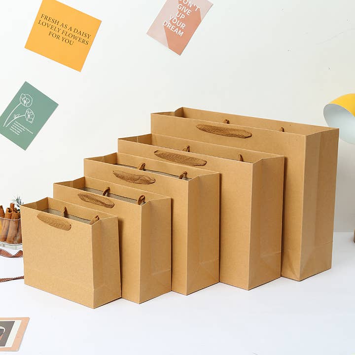 ByHome - Wholesale Gift Bag - Horizontal Brown Thick Kraft Paper Gift Bag w/ free tissue1