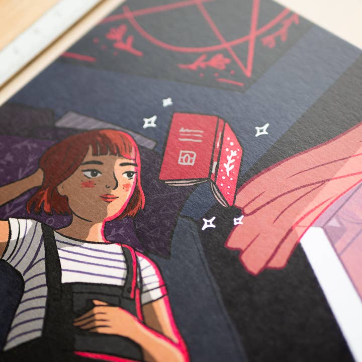 Emmeline Illustration - Wholesale Art Print - Book Witch Illustrated Print