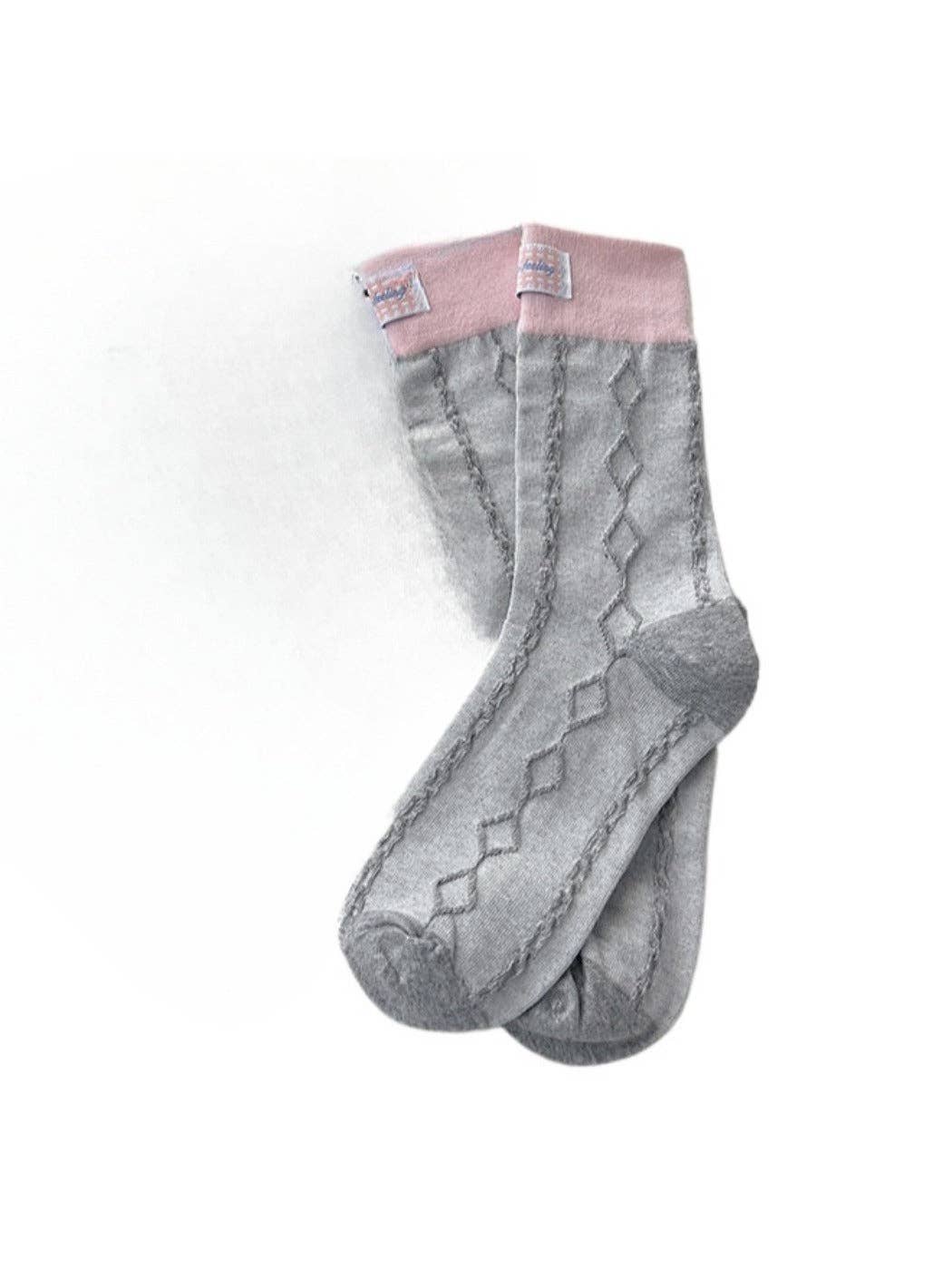 Funkyrel® Atzbranding Limited - Vente Chaussettes – femme - Rufia - Chaussettes mi-mollet à motif patchwork argyle rétro simple0