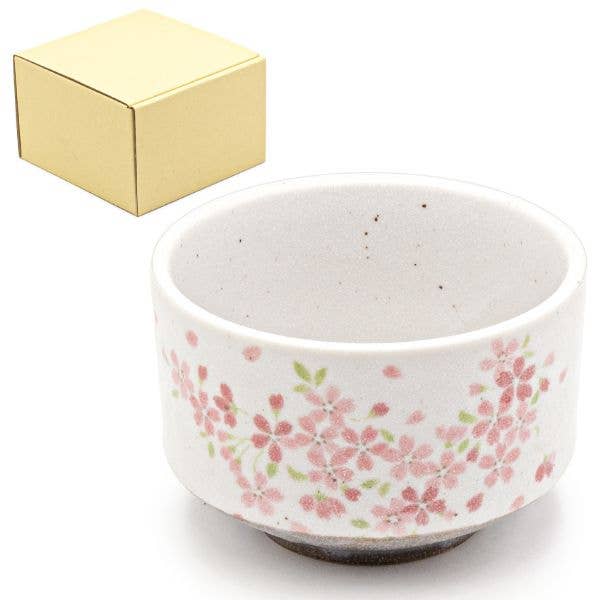 Pink Sakura Japanese Matcha Tea Bowl - 6pack for wholesale by EMC