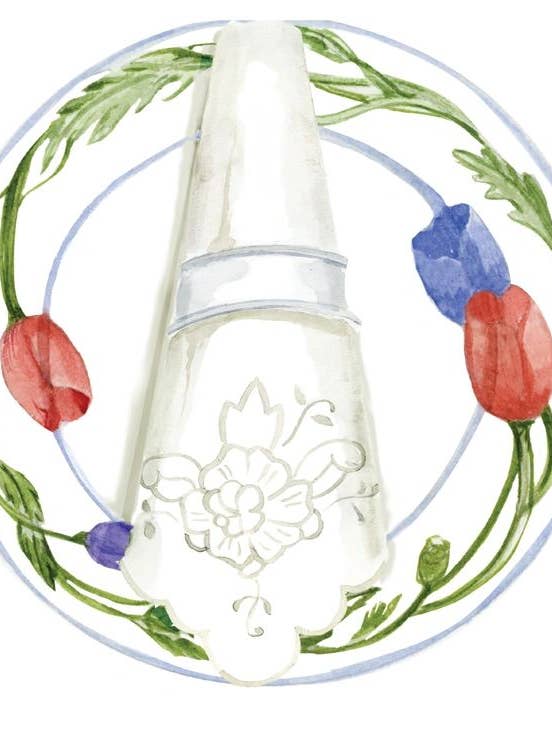 Paper Place Mats PM103 Dinner Plate w/Tulips for wholesale by Stevie Streck Designs