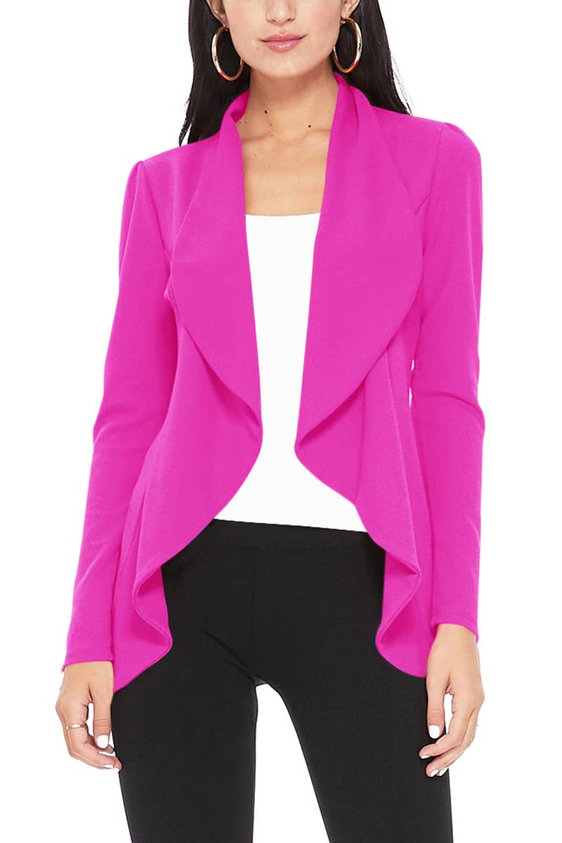 MOA COLLECTION - Wholesale Blazer - Women's - Women's Solid Casual Career Blazer Jacket8