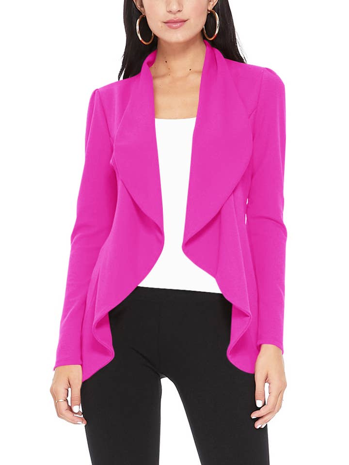 MOA COLLECTION - Wholesale Blazer - Women's - Women's Solid Casual Career Blazer Jacket8