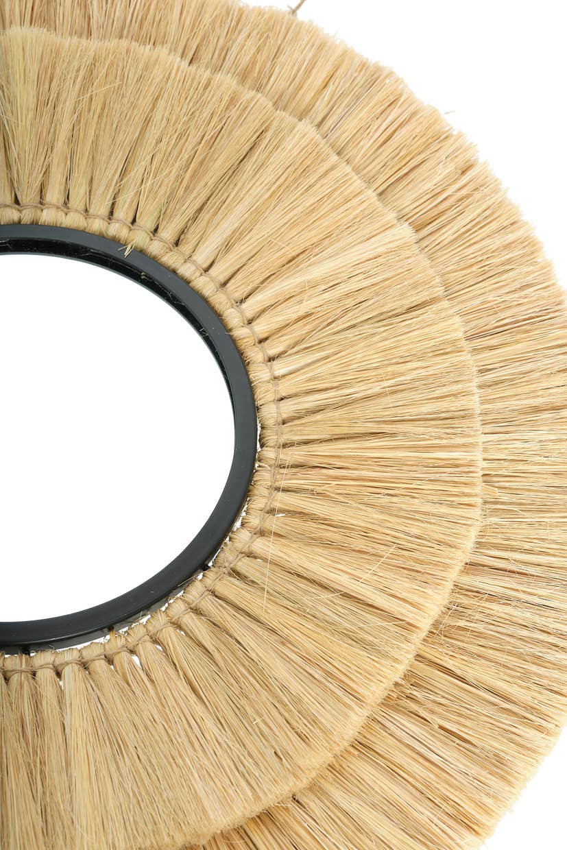 Amara - Wholesale Wall Mirror - Handmade 30" Round Rattan Decorative Accent Hanging Mirror2