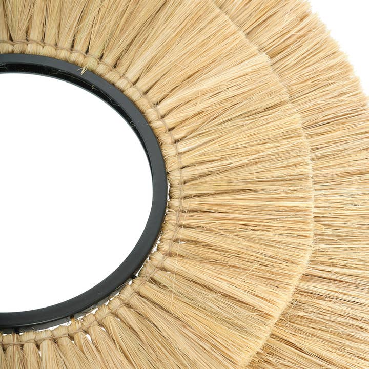 Amara - Wholesale Wall Mirror - Handmade 30" Round Rattan Decorative Accent Hanging Mirror2